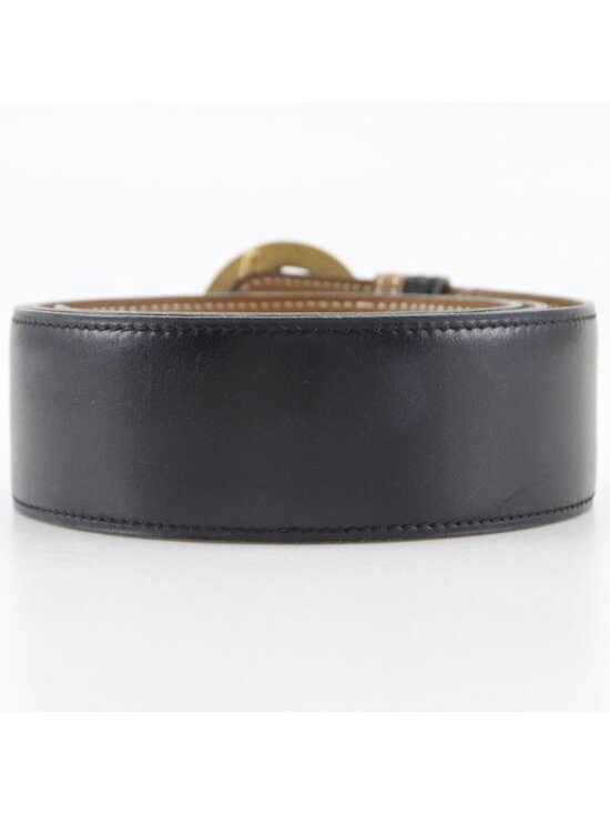 Hermes Hose Buckle Reversible Vintage Box Calf Gold Plated Black Brown Belt main image 8